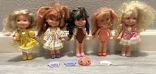 Vintage Mattel Cherry Merry Muffin Lot Of 5 Dolls Plus Accessories