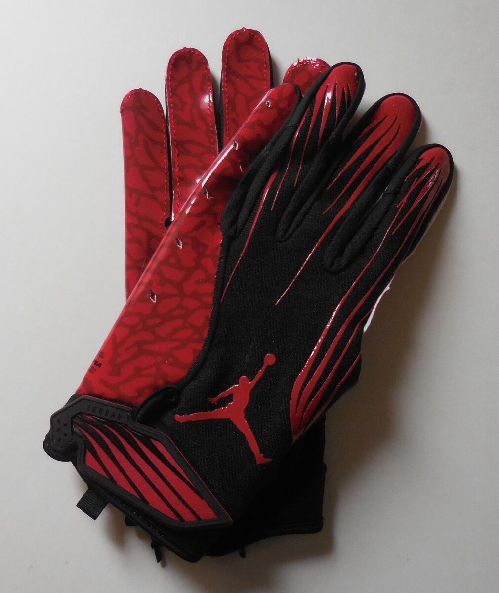 Nike Jordan Fly Lock Football Gloves Men Black/Varsity Red Nike Jordan Fly Lock Football Gloves Men Black/Varsity Red