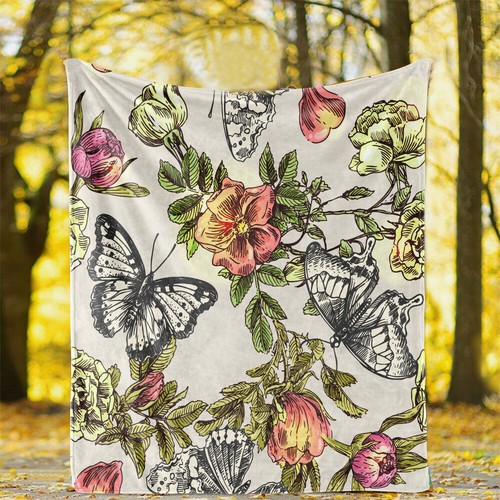 Butterfly Owl Peacock Bee Duck Sofa Lounge Throw Blanket Bedspread Holiday Gift - Picture 6 of 19