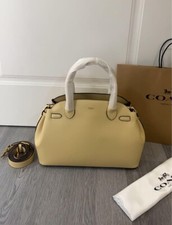 COACH CU218 Empire Carryall Bag Hand Bag Beige Outlet