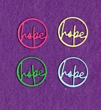 Circle words HOPE die cuts scrapbook cards