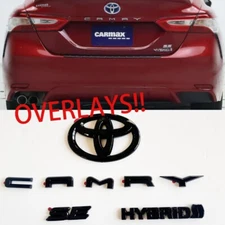 2018 - 2024 TOYOTA CAMRY SE HYBRID GLOSS BLACK EMBLEM OVERLAY KIT PT948-03190-02