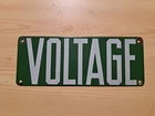 vintage voltage porcelain sign