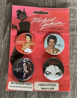MICHAEL JACKSON 32枚DVD ボックスセット 1958-2009 Michael Jackson 1958-2009 Button Badge Pack of 4 New In Original