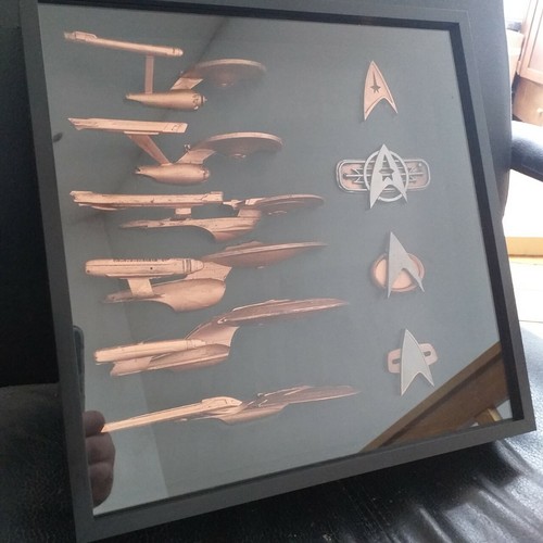 Star trek enterprise inspired ship wall hanger and desk display - Picture 4 of 5