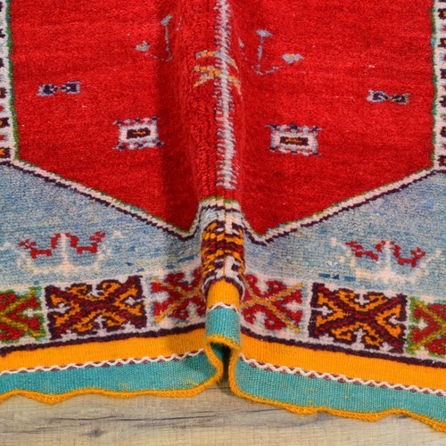 Alfombra vintage anudada a mano tribal argelina hecha a mano 100 % lana (talla 3,3 X 6,2) Cwr - Imagen 8 de 10