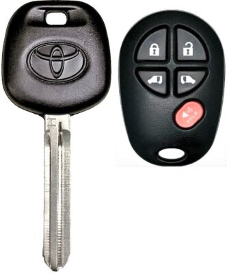 Toyota H Transponder Chip Key + Remote Fob Alarm for Sienna 2014-2017 5B A+++