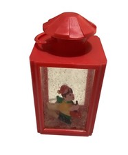 Vintage Christmas Lantern Snow Globe Ornament Boy With Dog