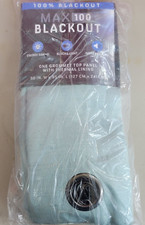 Max Blackout 100 Blackout Prescott Grommet Curtain Panel 50x95 Blue/Green