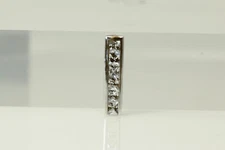 925 Sterling Silver Square Princess Cut CZ Bar Slide Pendant 1.5 Grams (PEN9576)