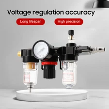 1/4'' Air Compressor Filter Oil Water Separator Trap Filter with Regulator Gauge