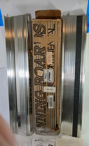 Old-School Vintage Extruded Metal Aluminum Running Boards  37" Truck Chevy Ford