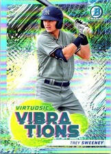 2022 Bowman #VV-3 Trey Sweeney Virtuosic Vibrations Aqua Refractors