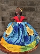St Maarten Topsy Turvy Doll Caribbean Reversible Rag Doll Toy 12"