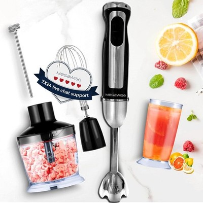   NIB! 3 in 1 Immersion Hand Blender 12 Speed Stick Blender Stainless Blades