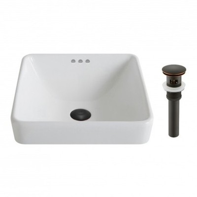 Kraus KCR-281-ORB Elavo 16-1/4'' Vitreous China Drop In Bathroom - Bronze