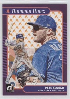 2021 Panini Donruss Diamond Kings On Fire 10/75 Pete Alonso #19 1u6