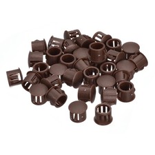 36Pcs 11mm(7/16") Plastic Hole Plugs Panel Flush Type Knockout Brown