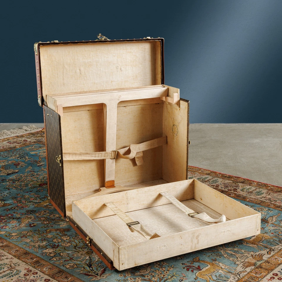 Louis Vuitton Malle de Voyage Personnalisées Vintage París Años 40 Original Foto 2 de 4