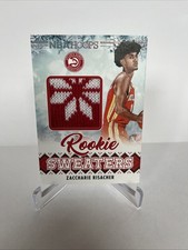 Zaccharie Risacher Rookie HOLIDAY SWEATER Memoribilia Card 2024 NBA HOOPS