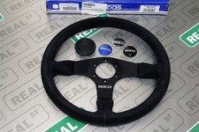 Sparco R 375 Competition Steering Wheel 350mm Diameter Suede Black 015r375psn