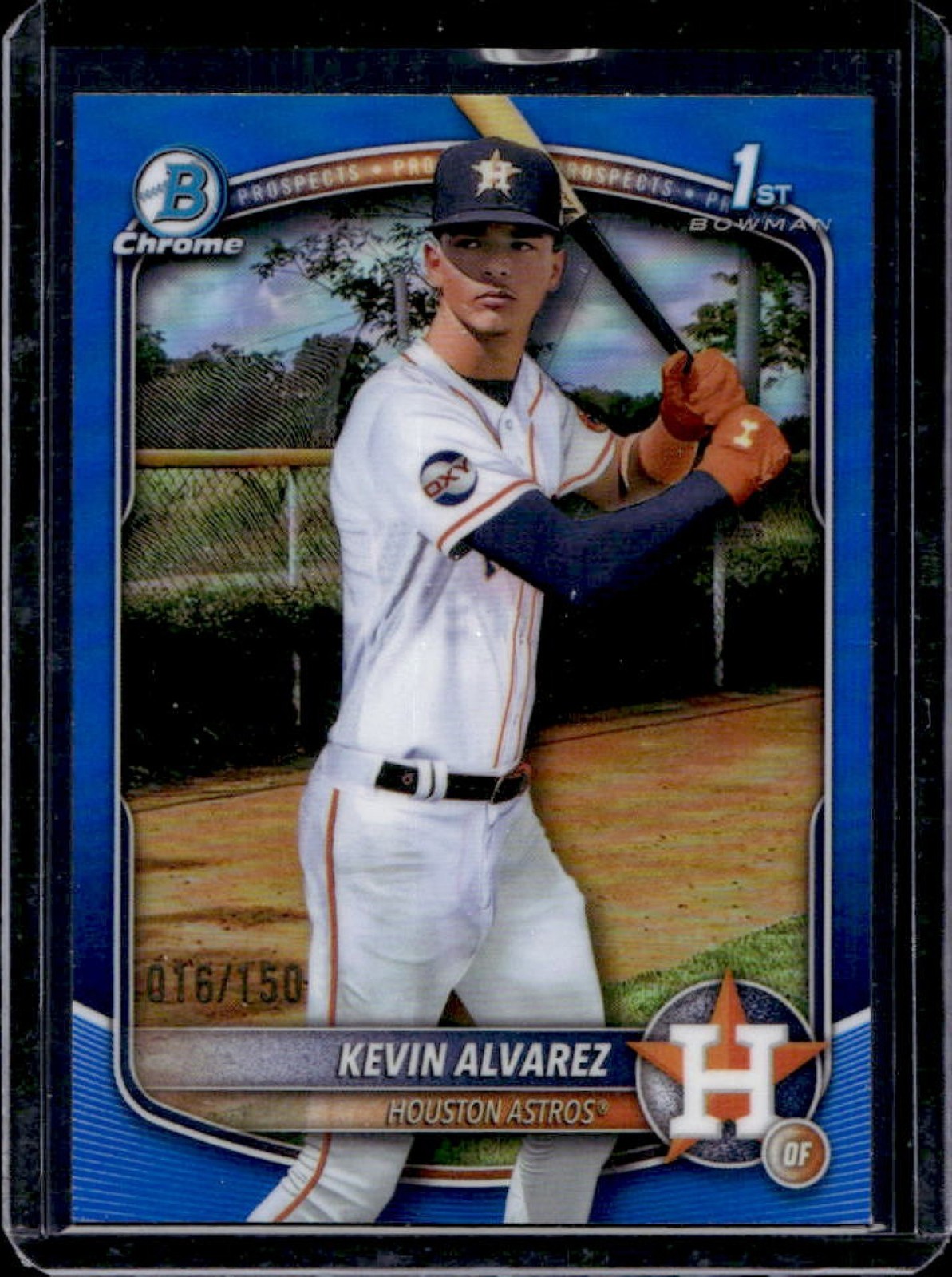 2025 Bowman Chrome Kevin Alvarez Blue Refractor 1st #16/150 Astros