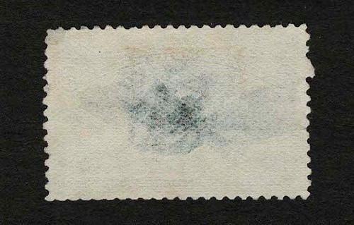 US 1893 #232 Columbus Exposition 3c Green Sup Thin Used - Picture 2 of 2