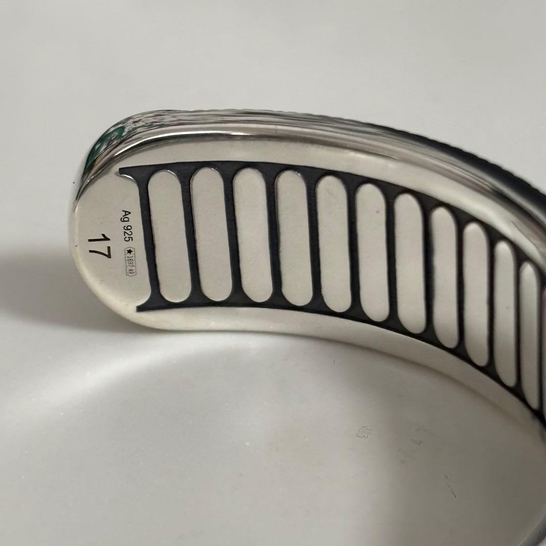 GUCCI Interlocking Marmont Bangle 925 Silver Engr… - image 9
