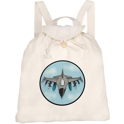 Canvas Rucksack / Backpack ''Flying Jet Fighter'' (RK00036262)