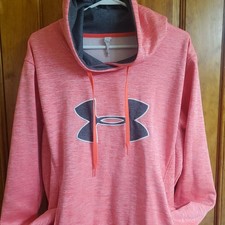 Under Armour XL Hoodie Womens Pink Storm Pullover Heathered Athletic Sweatshirt