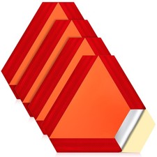 4 Pack Slow Moving Vehicle Triangle Sign 14 x 16 Inch Sticky Safety Vinyl