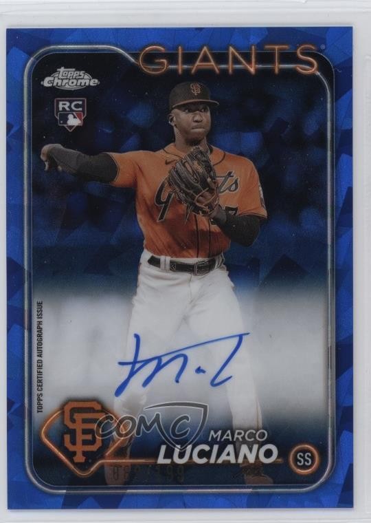 2024 Topps Chrome Sapphire Edition /199 Marco Luciano Rookie Auto RC 1d59