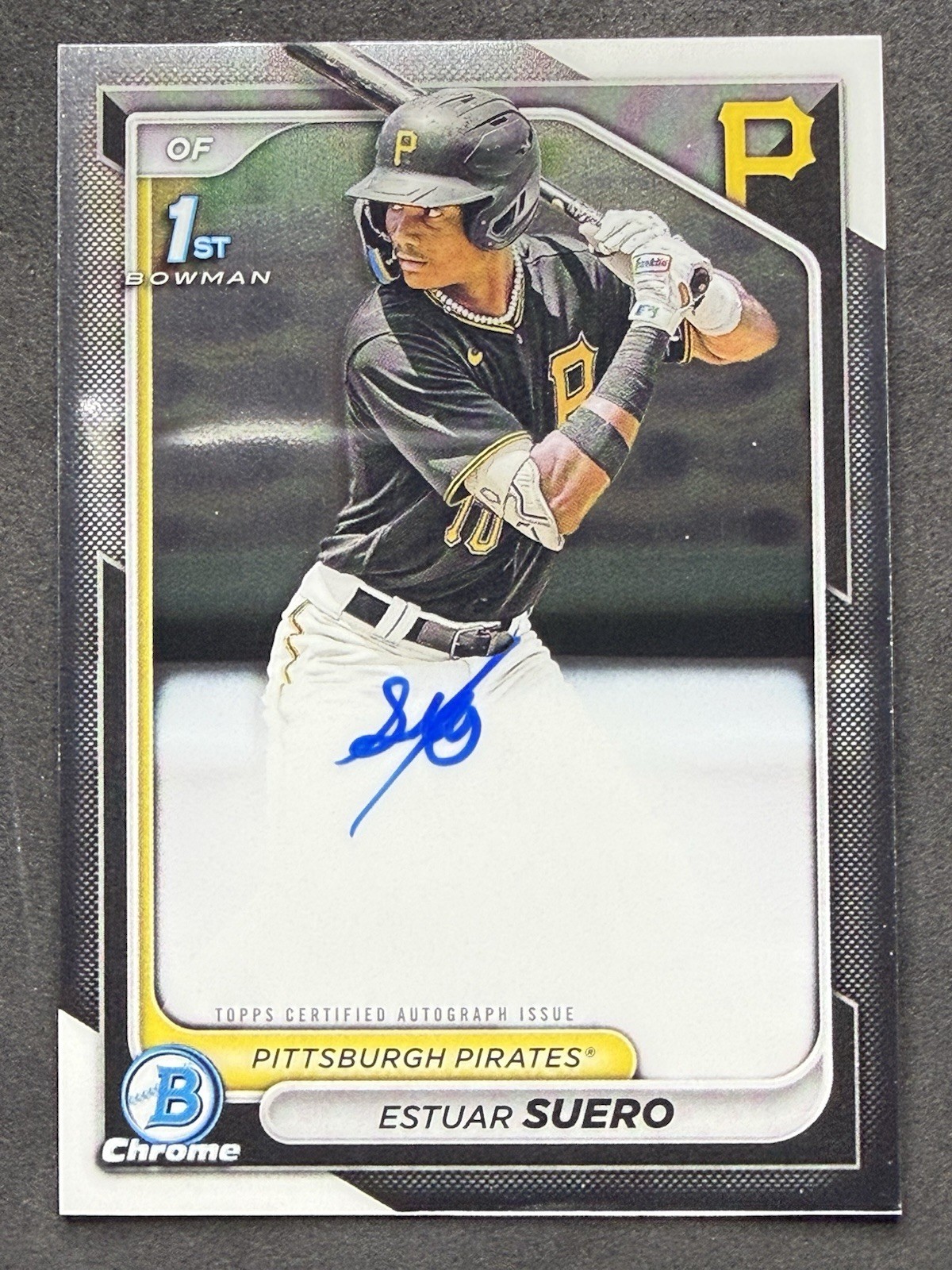 2024 Bowman Estuar Suero Chrome Auto 1st #CPA-ES Pirates
