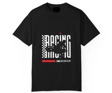 Motocross Silhouette Racing T-shirt | Dirt Bike Graphic Tee, Checkered Track