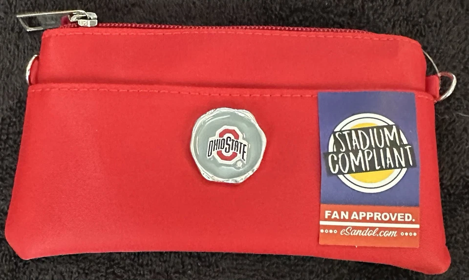 Ohio State Buckeyes  Gift Pack. Crossbody purse, necklace, earrings & Keychain - Image 3 of 4