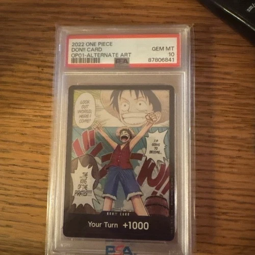2022 Monkey D Luffy One Piece Don!! Card #OP01 Alternate Art PSA 10 English Don