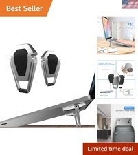 Compact Zinc Alloy Laptop Riser - Invisible Ergonomic Stand for Travel  Office