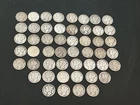50. Mercury dimes,  various dates , 90% Silver