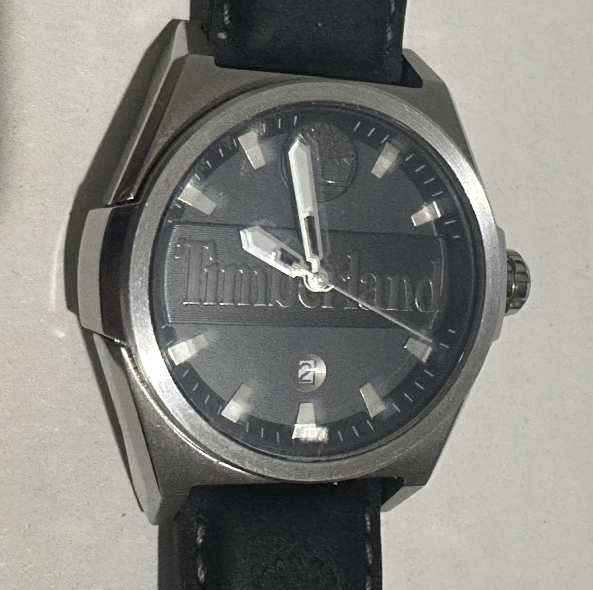 TIMBERLAND watch BACK BAY 13329JS-02 Black Leather Strap | eBay