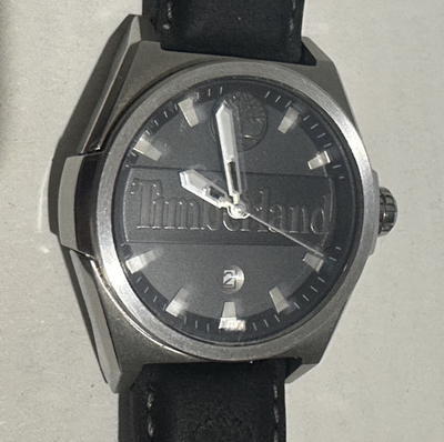 TIMBERLAND watch BACK BAY 13329JS-02 Black Leather Strap | eBay