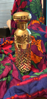 Vintage Refillable Guerlain Shalimar Atomizer EDT 3.1 (Empty) Gold Lattice