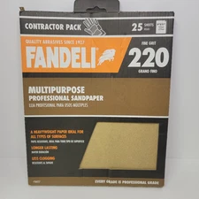 9 In. X 11 In. 220 Grit Fine Premium Aluminum Oxide Sandpaper (25-pack) | By