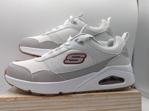 Sneaker stringate Skechers con dettagli sovrapposti e scarpe da ginnastica basse ragazzo UK 4 H84 - Foto 4 di 14