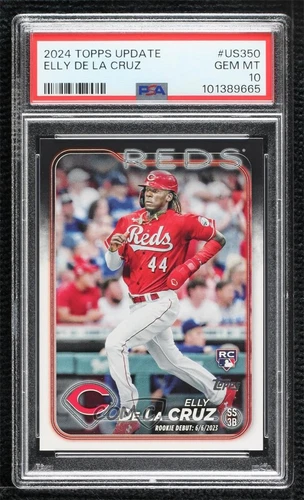 2024 Topps Update Rookie Debut Elly De La Cruz #US350 PSA 10 GEM MT Rookie RC