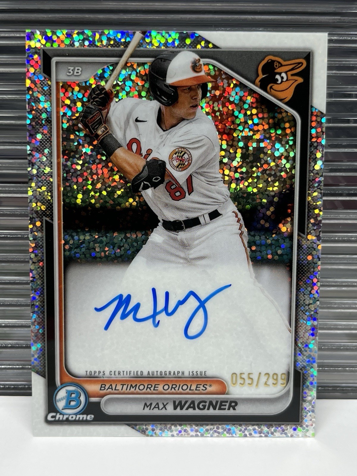 2024 Bowman Chrome #CPA-MW Max Wagner Prospect Speckle Refractor Auto /299