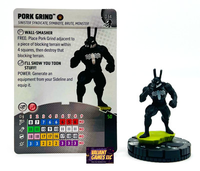 Marvel Heroclix Pork Grind #034 w/ Card Venom Set | eBay
