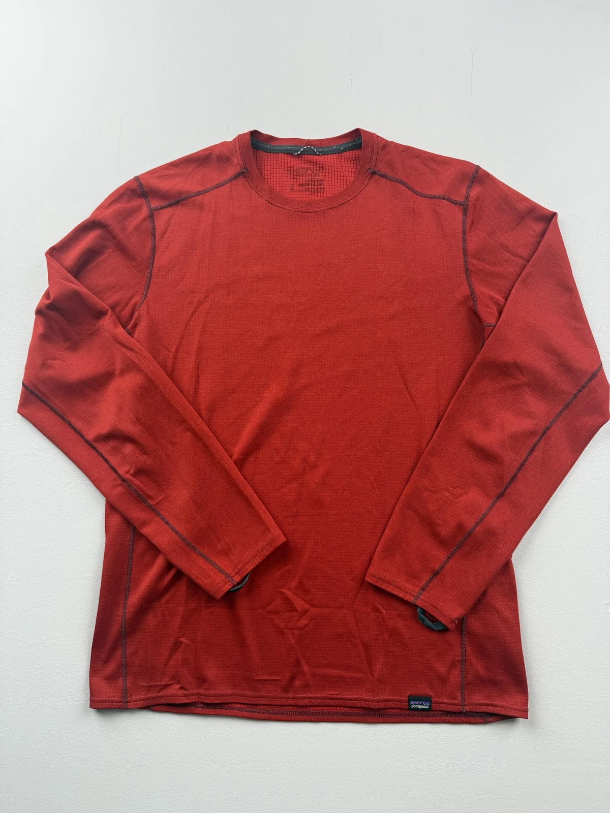 Patagonia Shirt Mens Medium Red Long Sleeve Capilene Midweight Baselayer Top
