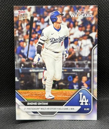 Shohei Ohtani Topps Now 2025 Los Angeles Dodgers NL Wild Card Multi-HR #802