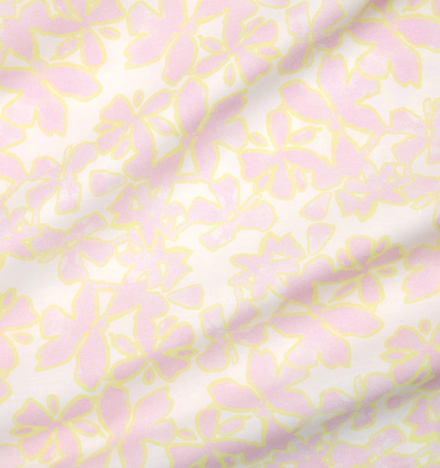 Sferra Prato F/ Queen Sábana Plana Rosa Amarillo Claveles Algodón Percal Italia NUEVO Foto 3 de 4