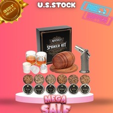Whiskey smoker kit with torch, 6 flavors wood...